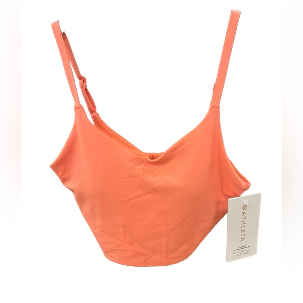 Athleta Elation D-DD cup XS Orange Tank Top